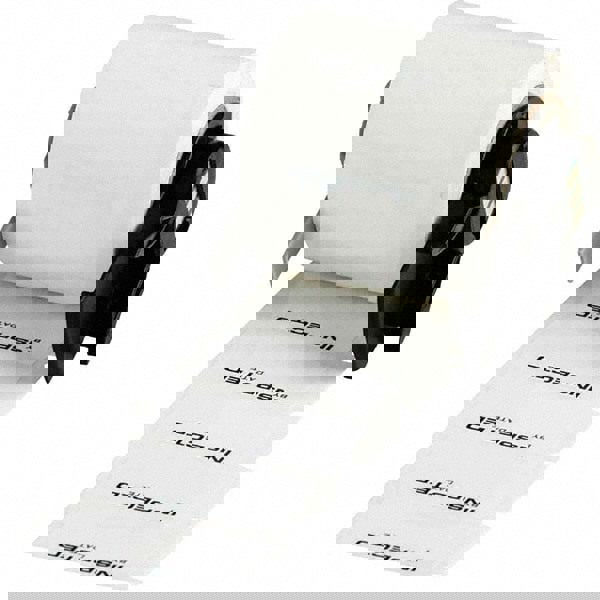 Label Maker Label: Black on White, Polyester, 1-1/2